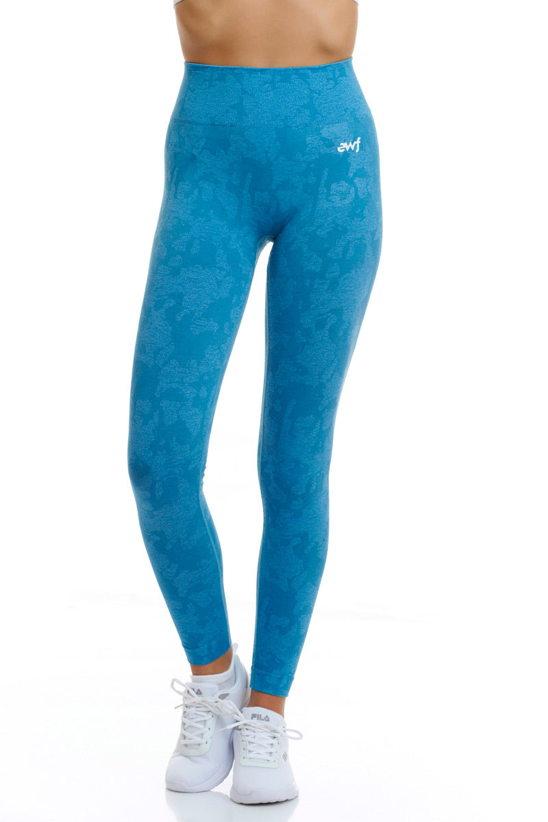 Ewf light blue camo seamless leggings 
