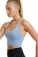 ewf light blue longline cross sports bras