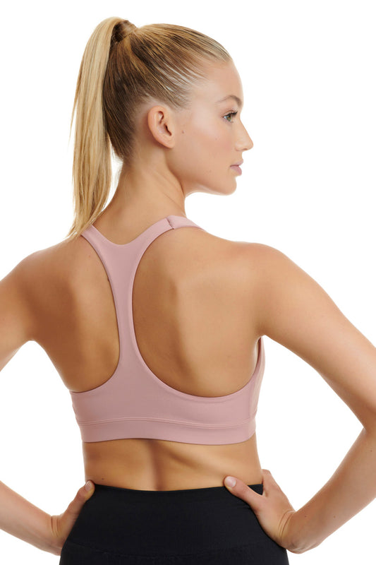 ewf pink v-neck training sports bras